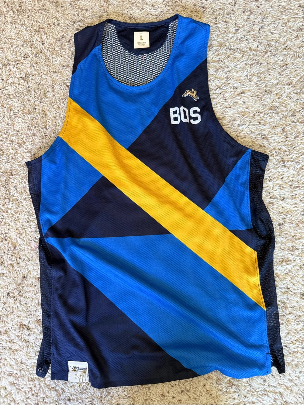 Tracksmith Boston Marathon commemorative singlet in Men’s Large